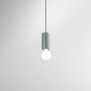 Sospensione Minimal Idea Ceramica Grigio Lucido 1 Luce E27 Ip20