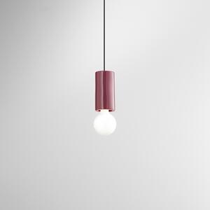Sospensione Minimal Idea Ceramica Bordeaux Lucido 1 Luce E27 Ip20