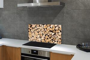 Pannello paraschizzi cucina Composizione di legna da ardere 100x50 cm