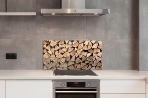 Pannello paraschizzi cucina Composizione di legna da ardere 100x50 cm