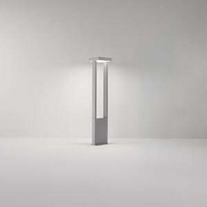 Paletto Esterno Moderno Kapp Alluminio Grigio Led 14W 3000K Ip65