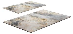 Set di tappetini per il bagno grigi/beige 2 pz 60x100 cm – Foutastic
