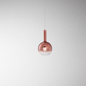 Sospensione Contemporanea Lollipop Vetro Rame 1 Luce E27 Ip20 D20