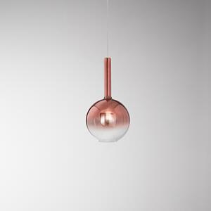 Sospensione Contemporanea Lollipop Vetro Rame 1 Luce E27 Ip20 D25