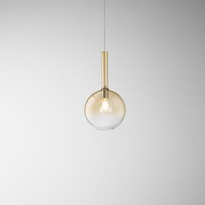 Sospensione Contemporanea Lollipop Vetro Ambra 1 Luce E27 Ip20 D25
