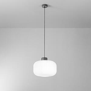 Sospensione Contemporanea Lucerna Metallo Ceramica Bianco 1 Luce E27 Ip20 D35