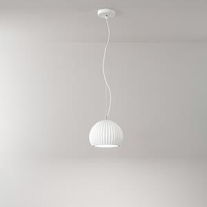 Sospensione Nordica Minea Metallo Gesso Bianco 1 Luce E27 Ip20 D23