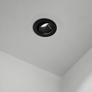 Faretto Incasso Moderno Oasis Metallo Nero 1 Luce Gu10 Orientabile Ip20 D9