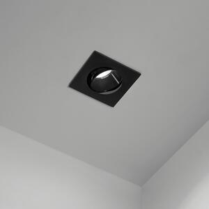 Faretto Incasso Moderno Oasis Metallo Nero 1 Luce Gu10 Orientabile Ip20