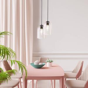 TK Lighting Lampada a sospensione Molly, rosa, Ø 14 cm, metallo/vetro