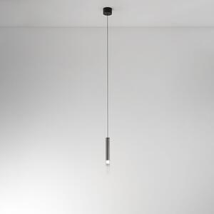 Sospensione Moderna Poule Metallo Vetro Fumè Led 8W Dimmetabile Ip20