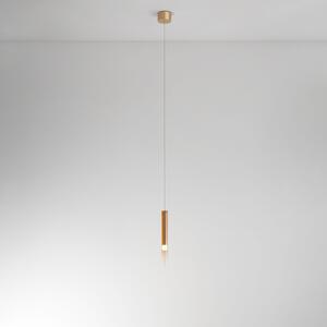 Sospensione Moderna Poule Metallo Vetro Ambra Led 8W Dimmetabile Ip20