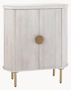 Credenza alta in legno di mango con piano in marmo Teodor