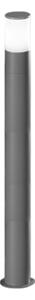 Paletto Esterno Contemporaneo Sigaro Alluminio Grigio 1 Luce E27 Ip54 H90