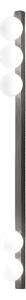 Plafoniera Minimal Snooky Metallo Grigio 5 Luci G9 Ip20