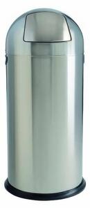 Pattumiera Gettacarta PUSH Octopush EXTRA diametro 44x44xx h93 cm - 60 Lt con sportello basculante in acciaio inox