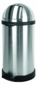 Pattumiera Gettacarta PUSH APOLLINO diametro 38X38xx h 75 cm - 40 Lt con sportello basculante in acciaio inox