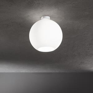 Plafoniera Contemporanea Ufo Vetro Bianco 1 Luce E27 Ip20