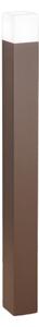 Paletto Esterno Moderno Tower Alluminio Corten 1 Luce E27 Ip54 H90