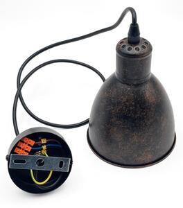Brilagi - Lampadario LED sospeso su cavo RIDDY 1xE27/60W/230V rame/patina