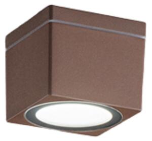 Plafoniera Esterno Minimal Up Alluminio Corten 1 Luce Gx53 Ip65