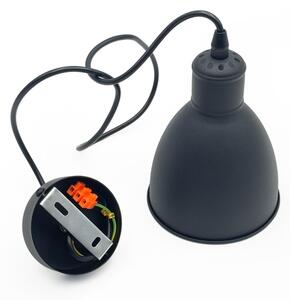 Brilagi - Lampadario LED su cavo RIDDY 1xE27/60W/230V nero