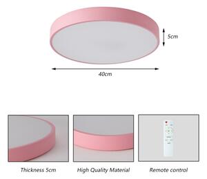 Brilagi - Plafoniera LED dimmerabile POOL LED/48W/230V 3000-6000K 40 cm rosa + telecomando
