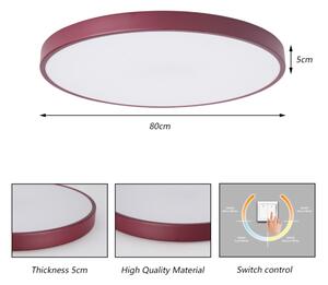 Brilagi - Plafoniera LED POOL LED/100W/230V 3000/4000/6000K 80 cm bordeaux