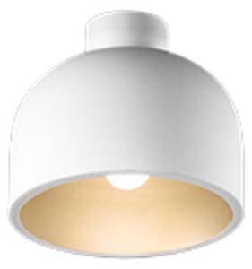 Plafoniera Nordica Yelmo Metallo Bianco Oro 1 Luce E27 Ip20
