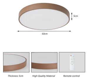 Brilagi - Plafoniera LED dimmerabile POOL LED/60W/230V 3000-6000K 50 cm marrone + telecomando