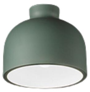 Plafoniera Nordica Yelmo Metallo Verde Bianco 1 Luce E27 Ip20