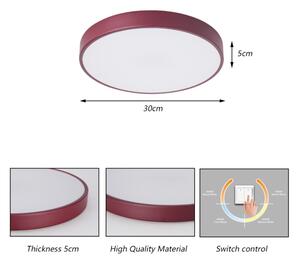 Brilagi - Plafoniera LED POOL 36W/230V 3000/4000/6000K 30 cm bordeaux