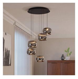 Eglo 390434 - Lampada a sospensione LED dimmerabile HORTUNAS 5xLED/5,8W/230V nero/fumé