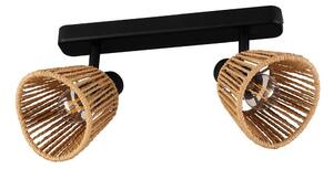 Eglo 44129 - Faretto orientabile KEELBY 2xE14/10W/230V nero/beige