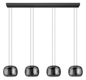 Eglo 390433 - Lampada a sospensione dimmerabile HORTUNAS su cavo 4xLED/5,8W/230V nero/fumé