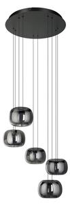 Eglo 390434 - Lampada a sospensione LED dimmerabile HORTUNAS 5xLED/5,8W/230V nero/fumé