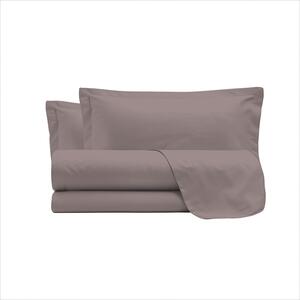 Set Lenzuola Sopra Sotto e Federe Matrimoniale Maxi 180x200 cm Linea Cloe in Raso di Cotone Rosa Antico