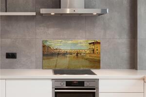 Rivestimento parete cucina L'Italia Ponti, fiume, edifici 100x50 cm