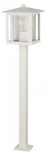 Paletto da Giardino Bianco 80cm Acciaio INOX, Base E27 - Serie PILLAR Colore Bianco