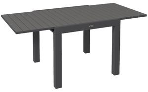 Outsunny Tavolo da Giardino Allungabile per 4-6 Persone con Piano a Doghe, in Alluminio, 81/162x80x75 cm, Grigio|Aosom