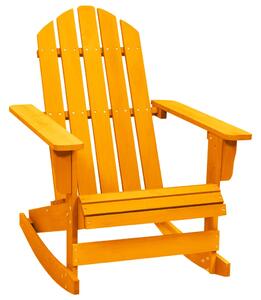 Sedia a Dondolo da Giardino Adirondack Massello Abete Arancio