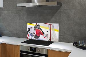 Pannello paraschizzi cucina Obiettivo dell'hockey 125x50 cm