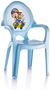Sedia per bambini - blu - plastica - 1 pezzo