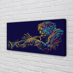 Quadro stampa su tela Trumpet Man 100x50 cm