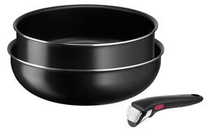 Tefal - Set di teglie 3 pz INGENIO EASY COOK & CLEAN BLACK