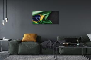 Quadro stampa su tela Bandiera del Brasile 100x50 cm