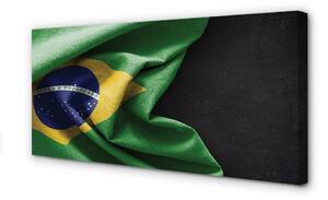 Quadro stampa su tela Bandiera del Brasile 100x50 cm