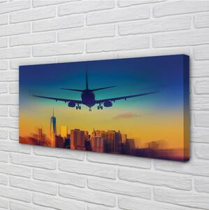 Foto quadro su tela Aeromobile di Clouds City West 100x50 cm