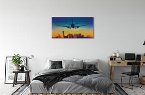 Foto quadro su tela Aeromobile di Clouds City West 100x50 cm