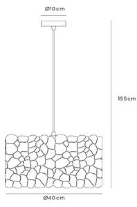 Lucide Lampada a sospensione Almelo, a 1 luce, nero/oro, metallo